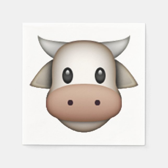 Serviette En Papier Vache - Emoji (Devant)