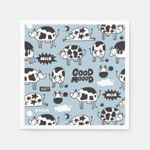 Serviette En Papier Vache et lait