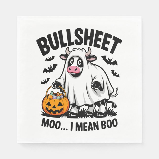 Serviette En Papier vache halloween (Devant)