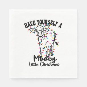 Serviette En Papier Vache & Neige Se Faire Un Petit Noël Moyeux
