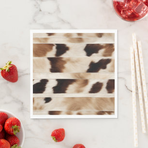 Serviette En Papier Vache rustique Imprimer Western Country Cowboy Par