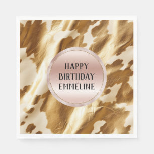 Serviette En Papier Vachette à crème dorée occidentale