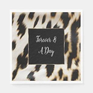 Serviette En Papier Vachette blanche noire