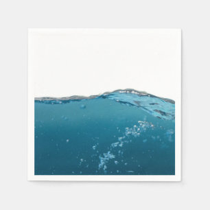Serviette En Papier Vague cool bleu clair