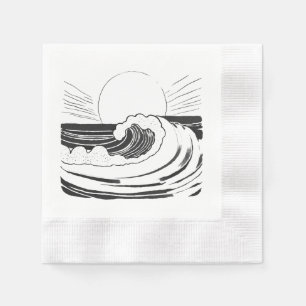 Serviette En Papier Vagues de l'océan