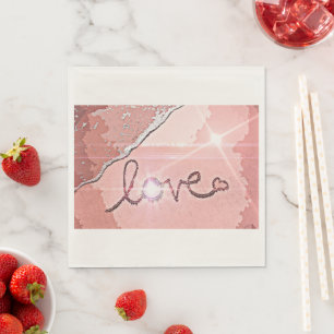 Serviette En Papier Vagues de serviettes d'amour