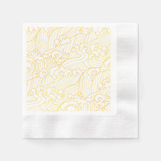 Serviette En Papier Vagues d'or
