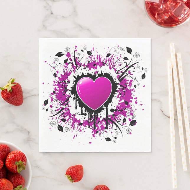 Serviette En Papier Valentine Purple Heart (Créateur téléchargé)