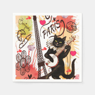 Serviette En Papier Valentine's Day Paper Napkins, Paris France