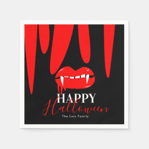 Serviette En Papier Vampire Lèvres sanguines Halloween fête d'annivers