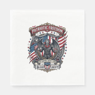 Serviette En Papier Vampire Patriotique Liberté Seigneur Horreur Monst