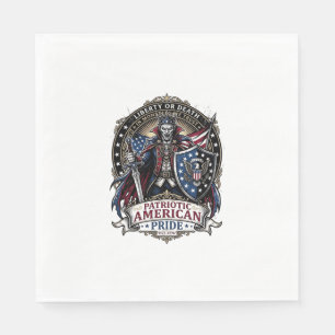 Serviette En Papier Vampire Patriotique Liberté Seigneur Horreur Monst