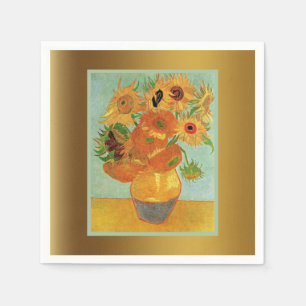 Serviette En Papier Van Gogh - Douze tournesols