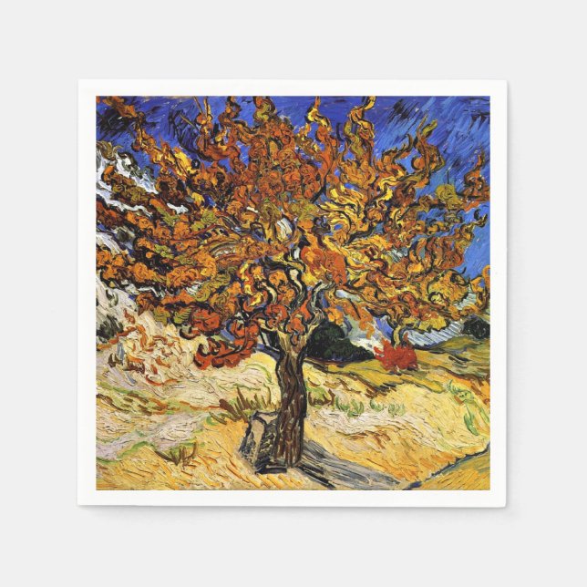 Serviette En Papier Van Gogh - Mulberry Tree, fine art (Devant)
