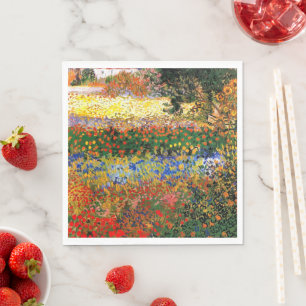 Serviette En Papier Van Gogh - peinture de jardin de fleurs,