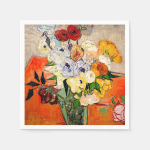 Serviette En Papier Van Gogh Roses and Anemones