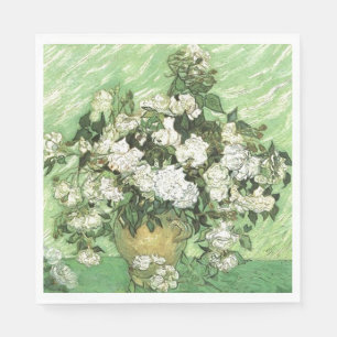 Serviette En Papier Vase avec Roses - Van Gogh