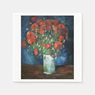 Serviette En Papier Vase with Poppies 1886 par Vincent van Gogh
