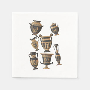 Serviette En Papier Vases grecques Poterie Céramique Porcelaine Hobby 