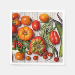 Serviette En Papier Vegetable and Herb Harvest