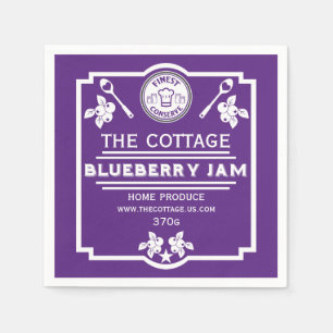 Serviette En Papier Vendeur de confiture Blueberry