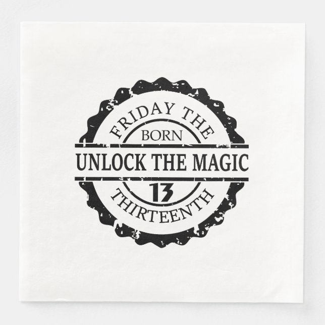 Serviette En Papier Vendredi 13 (Devant)