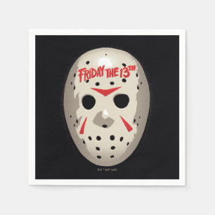Serviette En Papier Vendredi 13 Graphique de masque de hockey