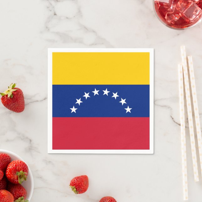 Serviette En Papier Venezuela flag custom napkins (En situation)