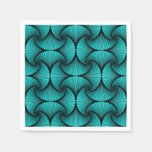 Serviette En Papier Ventilateur de pétoncle 3D géométrique graphique T