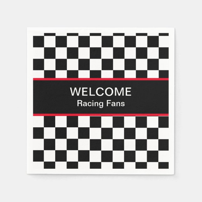 Serviette En Papier Ventilateurs De Course De Voiture De Bienvenue (Devant)