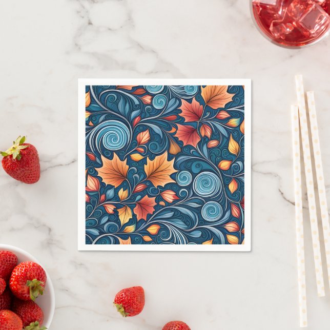 Serviette En Papier Vents d'automne  (En situation)