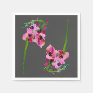 Serviette En Papier Verbasque rose floral joli fleur maison