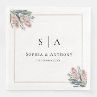 Verdure Australie Mariage personnalisé serviettes