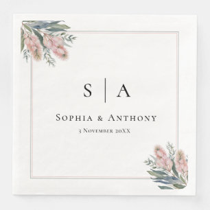 Serviette En Papier Verdure Australie Mariage personnalisé serviettes