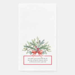 Serviette En Papier Verdure de Noël Bible chrétienne religieuse Verse