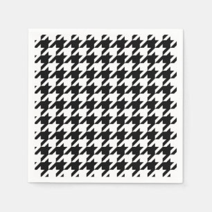 Serviette En Papier Vérification de la position de base en noir et bla