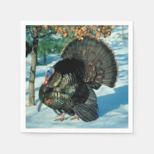 Serviette En Papier Véritable Turquie Noël Thankesgiving hiver Noël