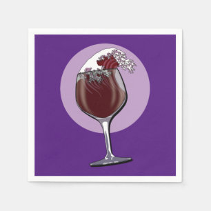 Serviette En Papier Verre D'Art Vin