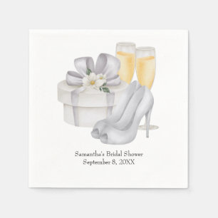 Serviette En Papier Verres à champagne Chaussures de mariée Enterremen