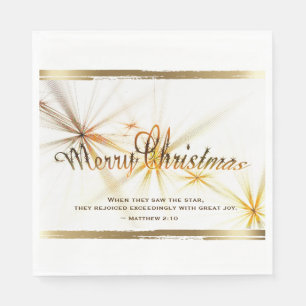 Serviette En Papier Verset Bible de Noël Design Star moderne