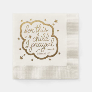 Serviette En Papier verset biblique de 1 Samuel 1:27