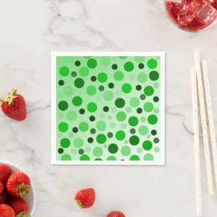Serviette En Papier Vert Avec Des Pois Envieux,
