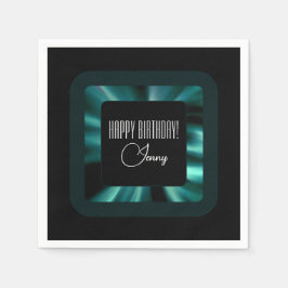 Serviette En Papier Vert émeraude moderne