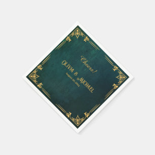Serviette En Papier Vert foncé vintage