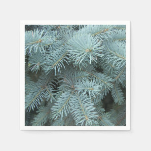 Serviette En Papier Vert gris épicéa bleu