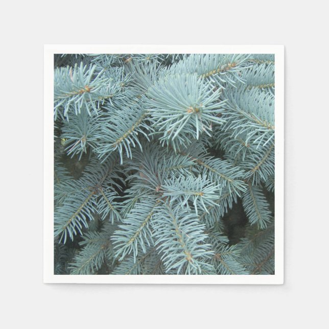 Serviette En Papier Vert gris épicéa bleu (Devant)