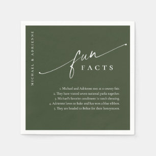 Serviette En Papier Vert Simple Moderne Script Fun Fun Fun Fun Fun Mar