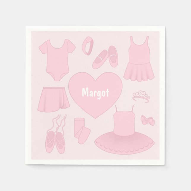 Serviette En Papier Vêtements de Ballet Papier Napkin - Arrière - plan (Devant)