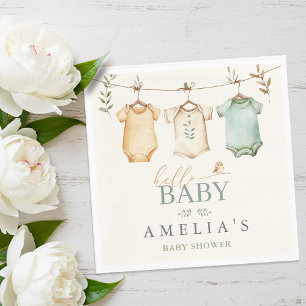 Serviette En Papier Vêtements de bébé aquarelle neutre Linge à bébé Ba