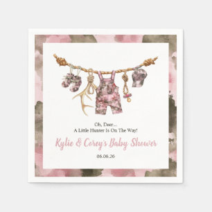 Serviette En Papier Vêtements de Chasse Corde à Linge Rose Camouflage